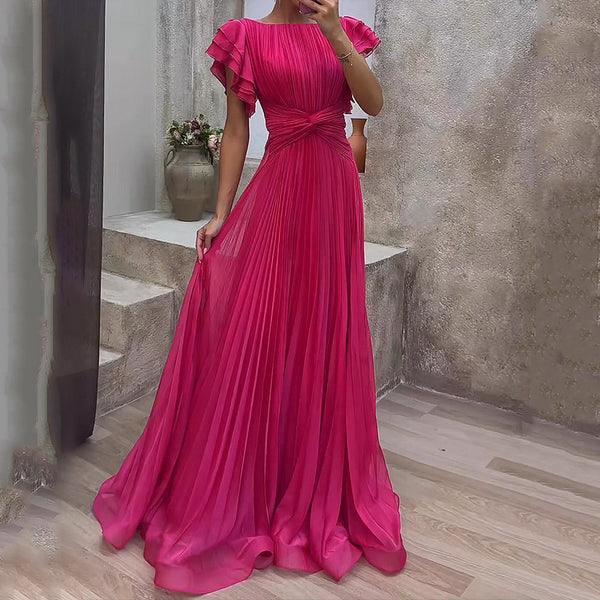 Ariella | Vestido de gala plisado de un hombro