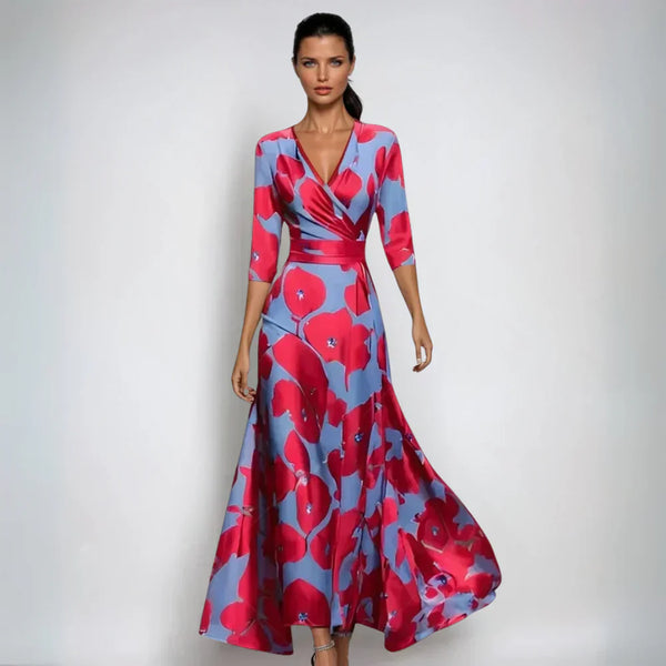 Amparo | Bata con vuelo y estampado floral