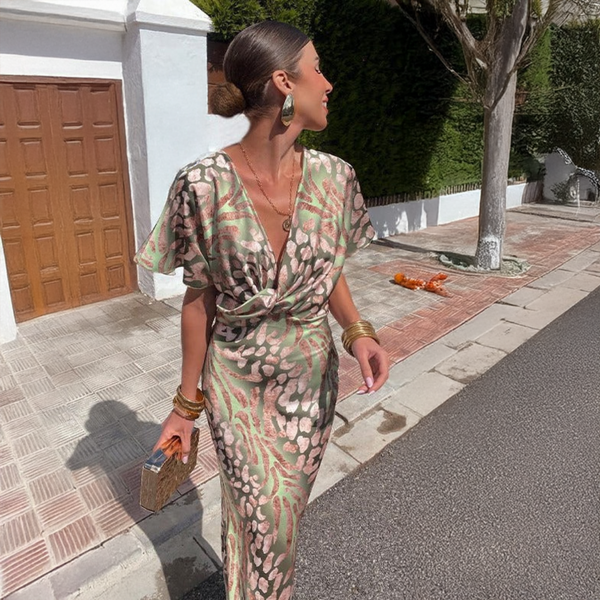 Elena | Vestido elegante con drapeado