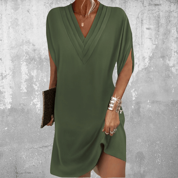 Adena | Elegante vestido de cuello en V