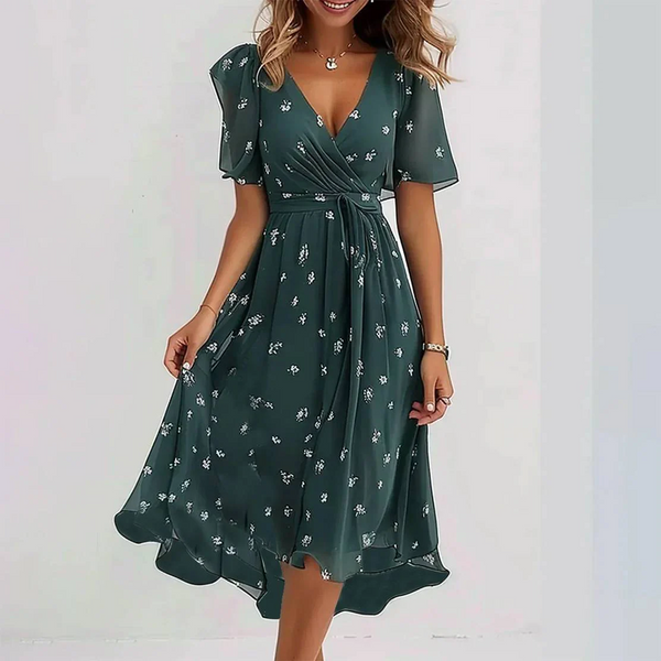 Annegret - Vestido de mujer con escote en V.
