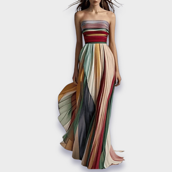 Efigenia | Vestido largo plisado y fluido