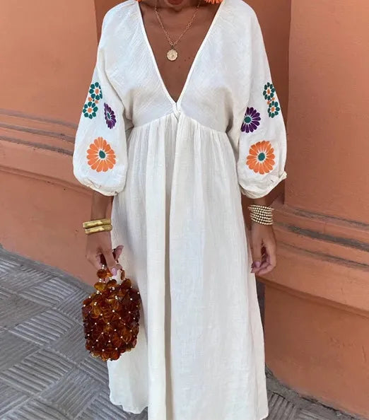 Inés™ | Maxi Vestido Bordado