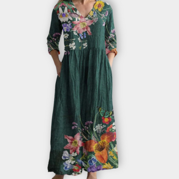 Úrsula | Vestido boho largo con estampado floral