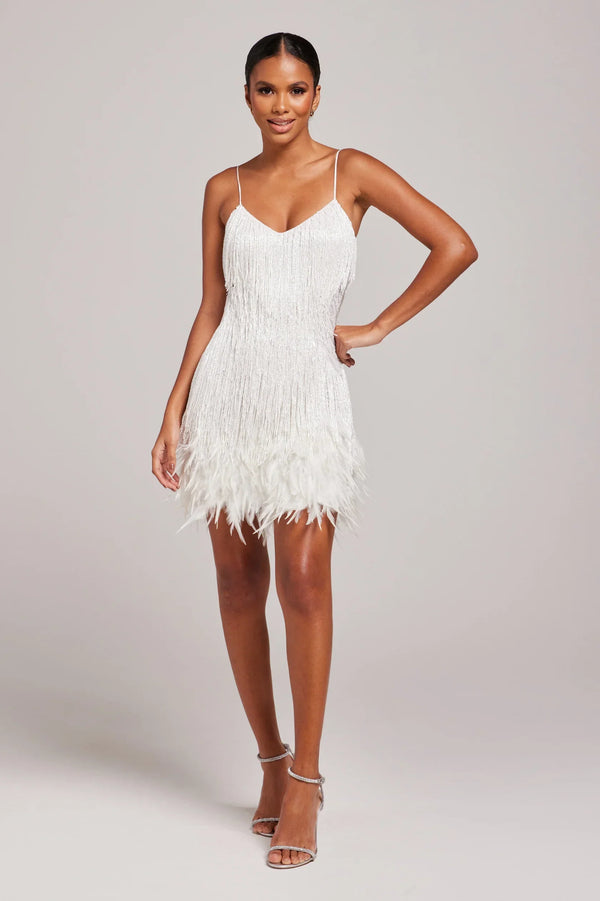 Aurora | Mini vestido de plumas