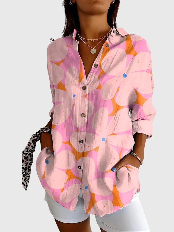 Candice | Camisa con botones y estampado floral Breeze