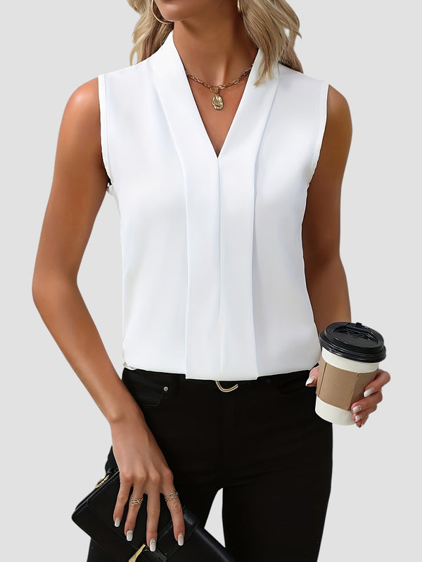 Samara | Blusa sin mangas con escote en V para mujer