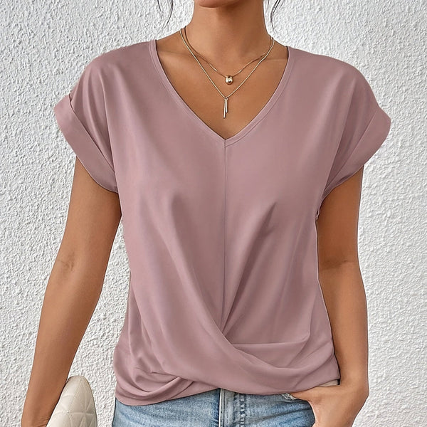 Doreen | Camiseta de cuello en V con corte favorecedor
