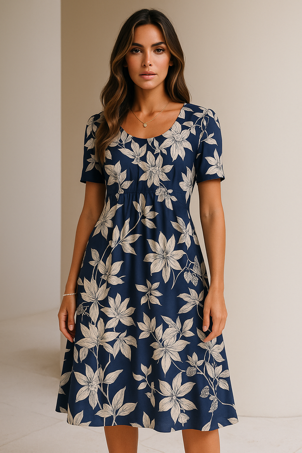 Carolina | Vestido chic con estampado juguetón