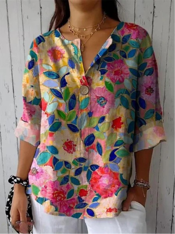 Arlene | Blusa elegante con estampado de flores