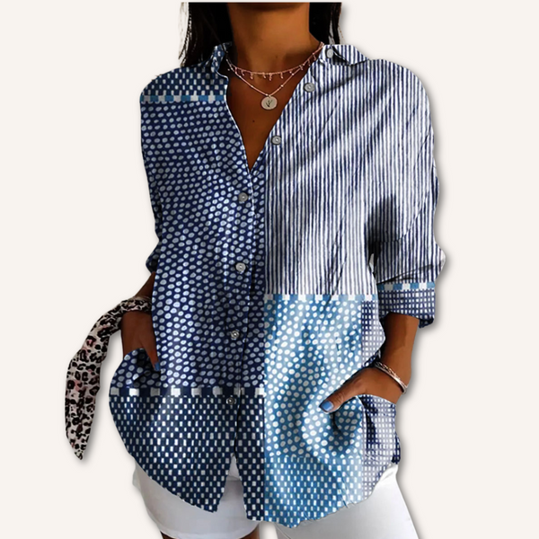 Marta™ | Camisa con estampado azul