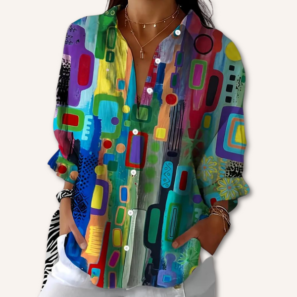 Silvia™ | Camisa con estampado multicolor