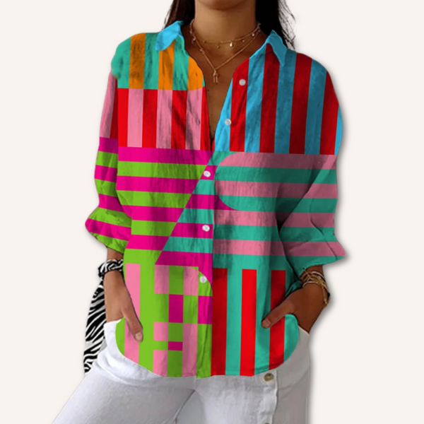 Inés™ | Camisa con estampado multicolor
