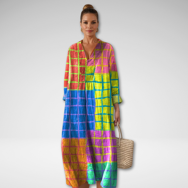 Fiorella | Vestido con estampado multicolor