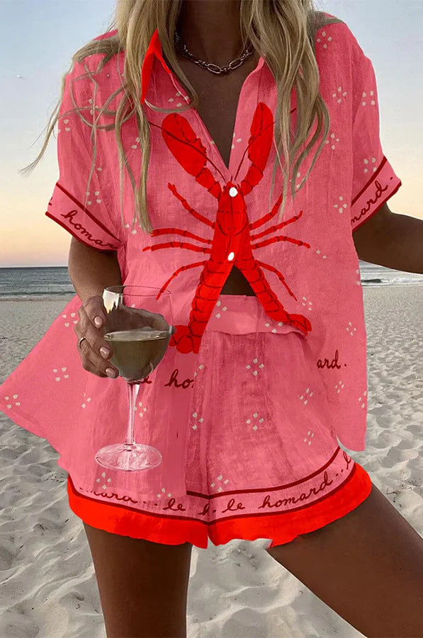 Livia™ | Completo Corto Aragosta Rosa