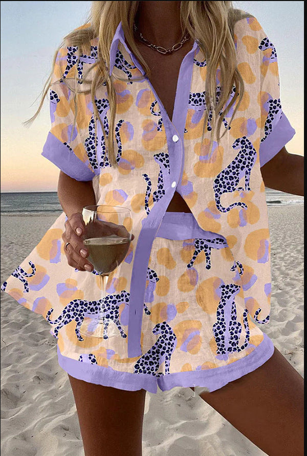 Lara™ | Conjunto Corto Leopardo