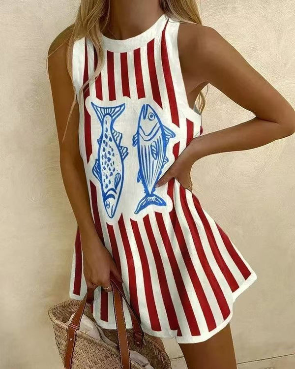 Luna™ | Minivestido con Estampado de Peces