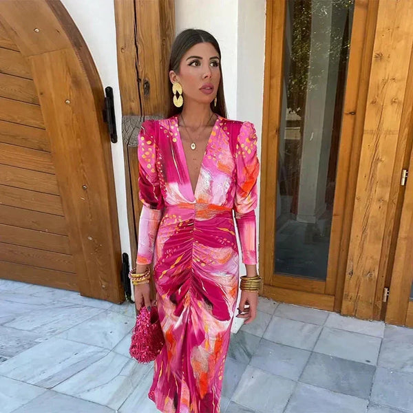 Emilia™ | Maxi vestido estampado