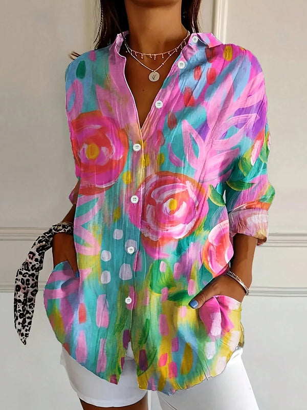 Annika | Blusa colorida con estampado juguetón