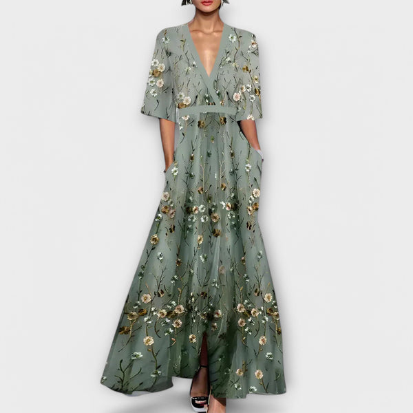 Argelia  | Vestido maxi floral y cómodo
