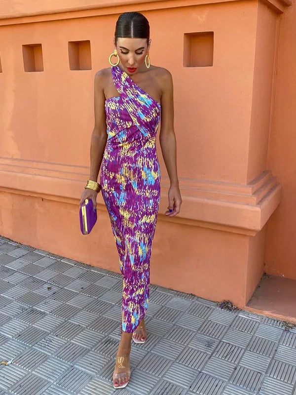 Raquel | Vestido elegante de un hombro