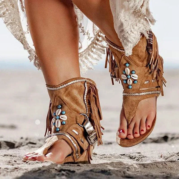 Paula | Sandalias boho con flecos
