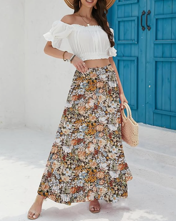 Anka | Falda maxi colorida