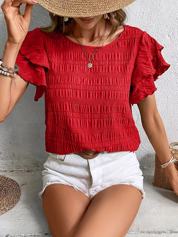 Charmaine | Blusa ligera con volantes juguetones