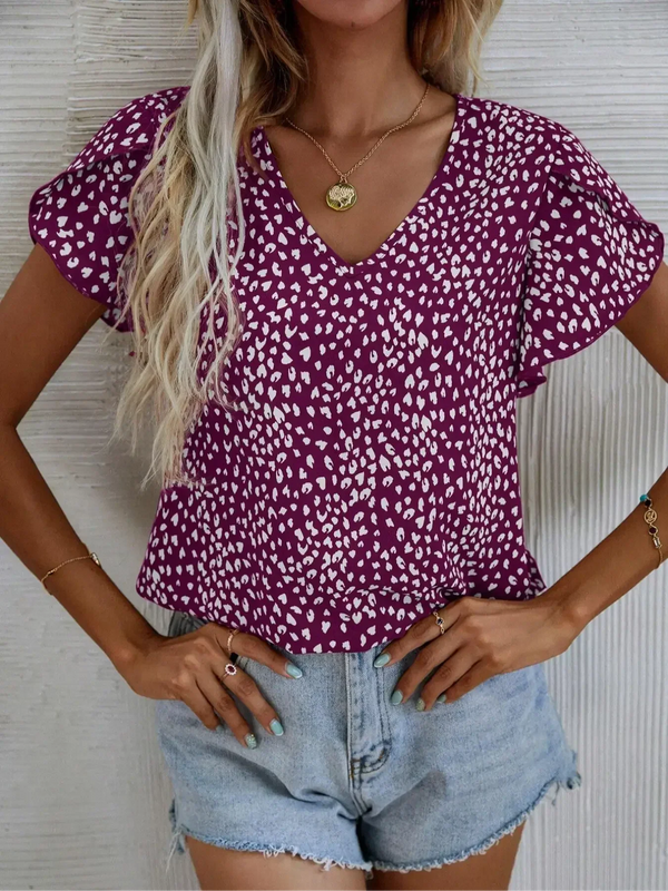 Cassidy | Blusa chic con estampado abstracto