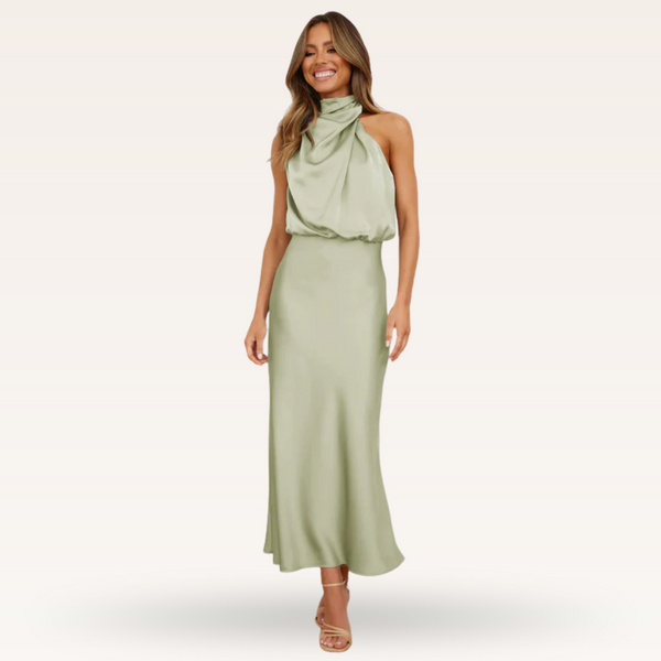 Yelina | Elegante Vestido Halter Midi