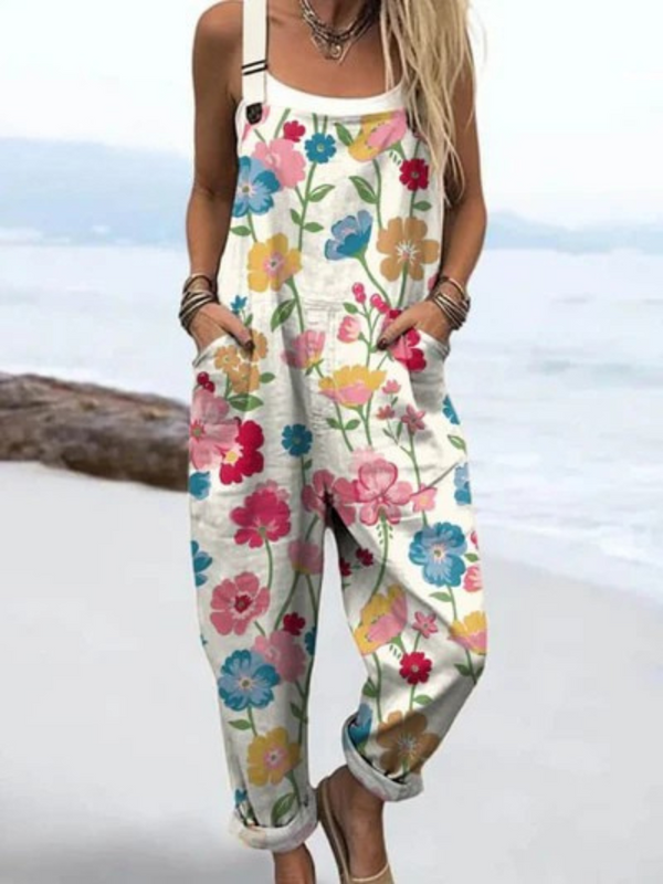 Filomena | Mono casual con estampado floral artístico