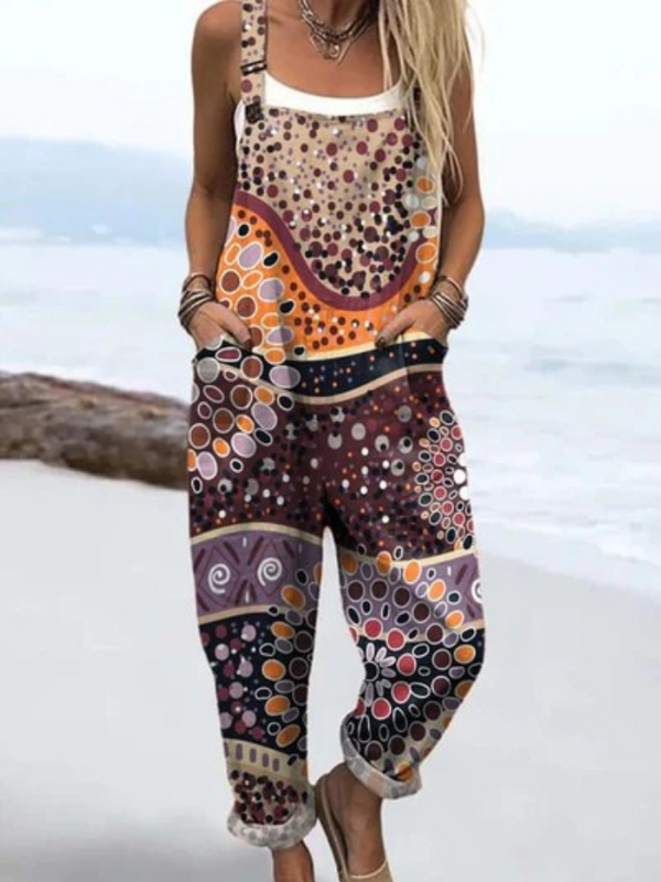 Isaura | Mono casual con estampado artístico geométrico vintage