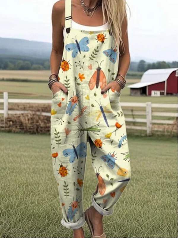 Nelida | Mono casual con estampado de insectos