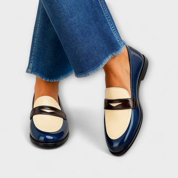 Elena-Mocasines con contraste