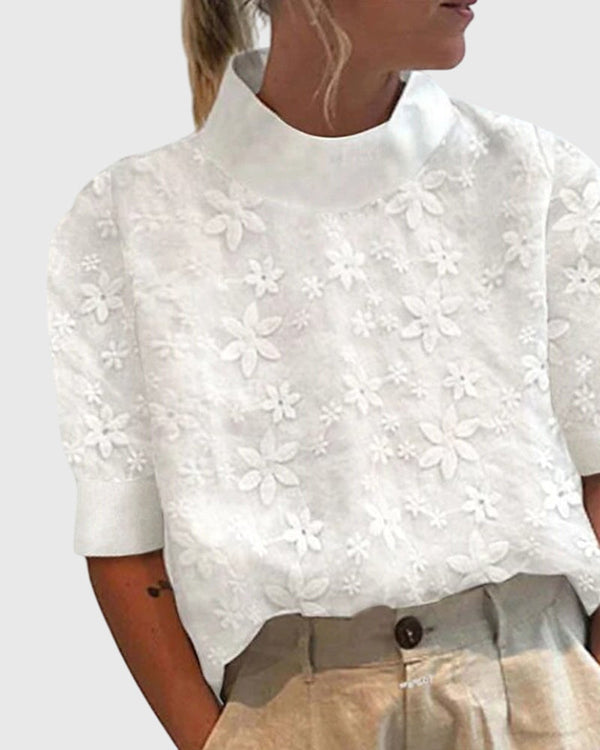 Edelisa | Blusa con cuello bordado