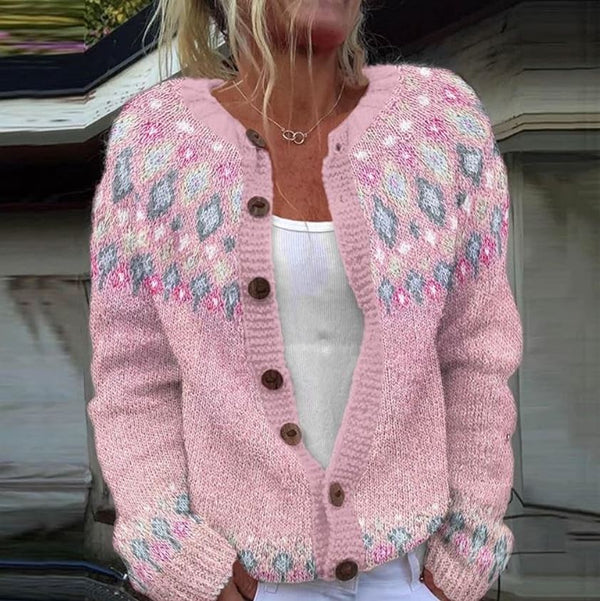 Sophie | Chal rosa con estampado