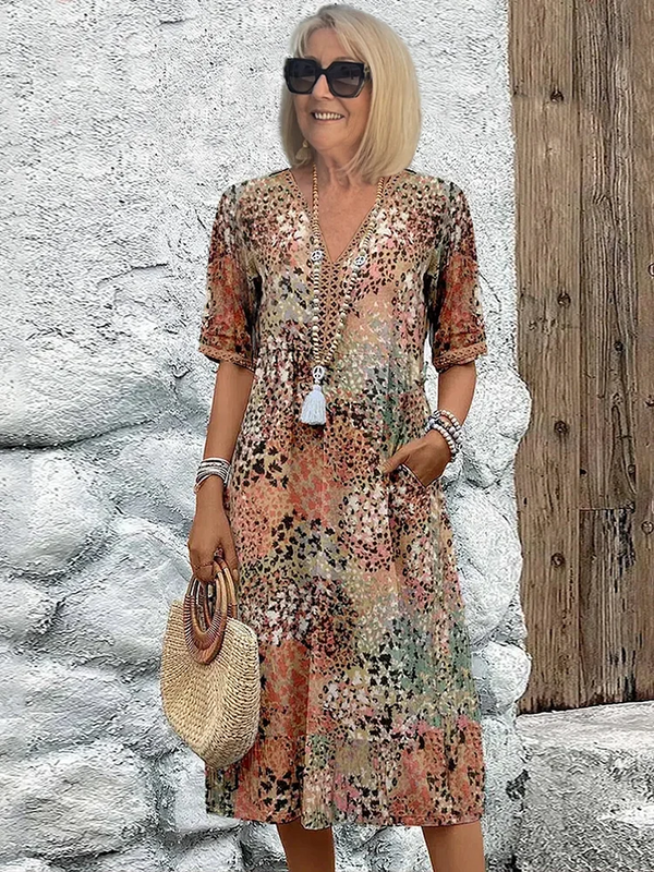 Zinnelia | Vestido midi vibrante