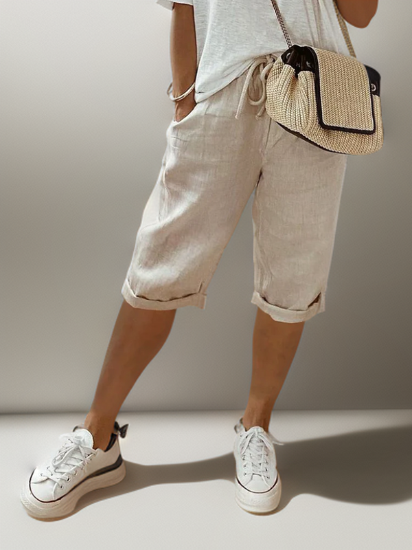 Bianca | Pantalones con cordón y bolsillos laterales