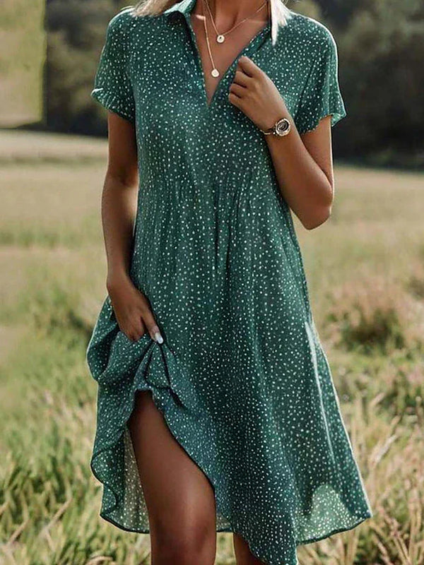 Liorna | Vestido Midi de Manga Corta