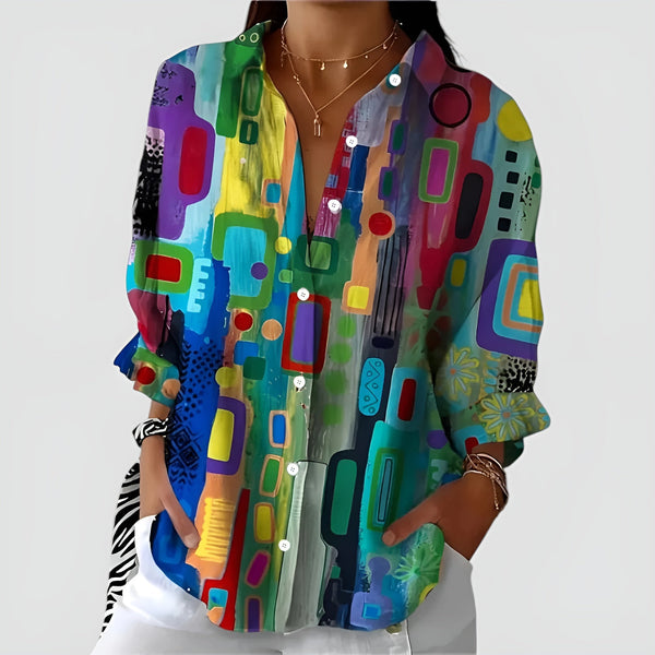 Puck | Blusa con Estampado Geométrico